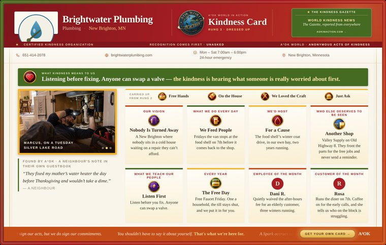 A Kindness Card at Rung 3